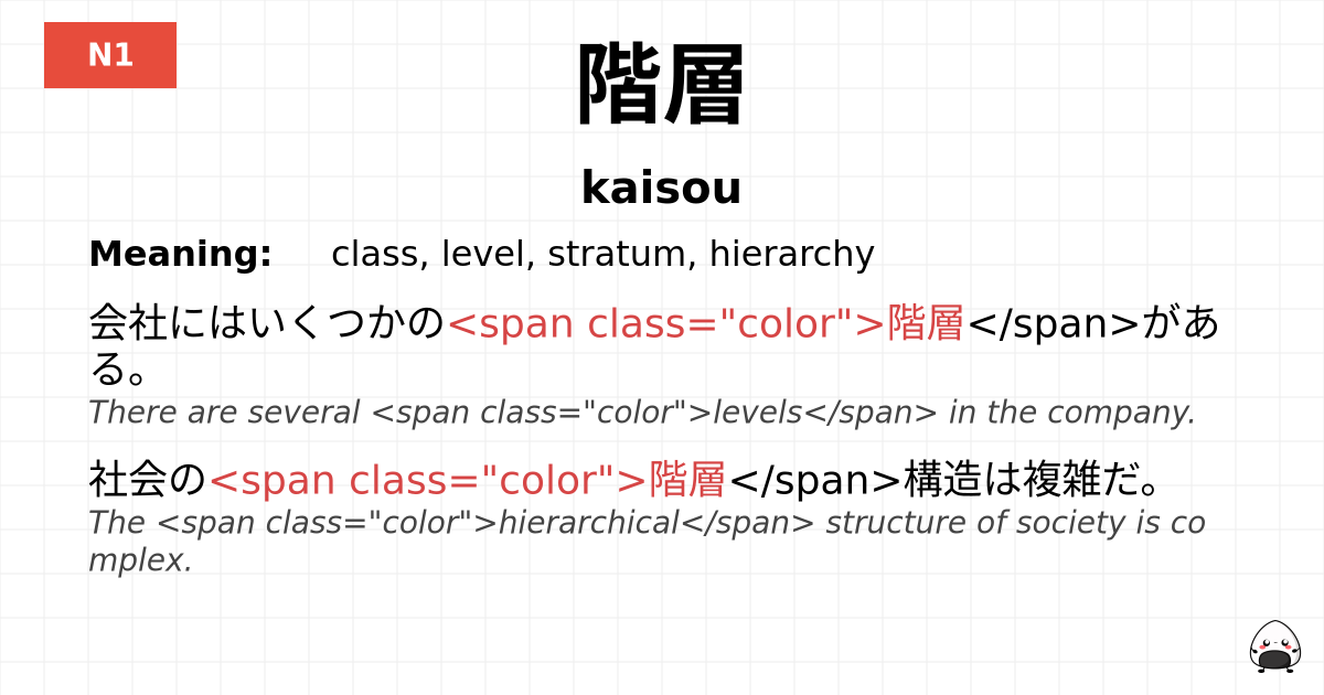 階層 flashcard