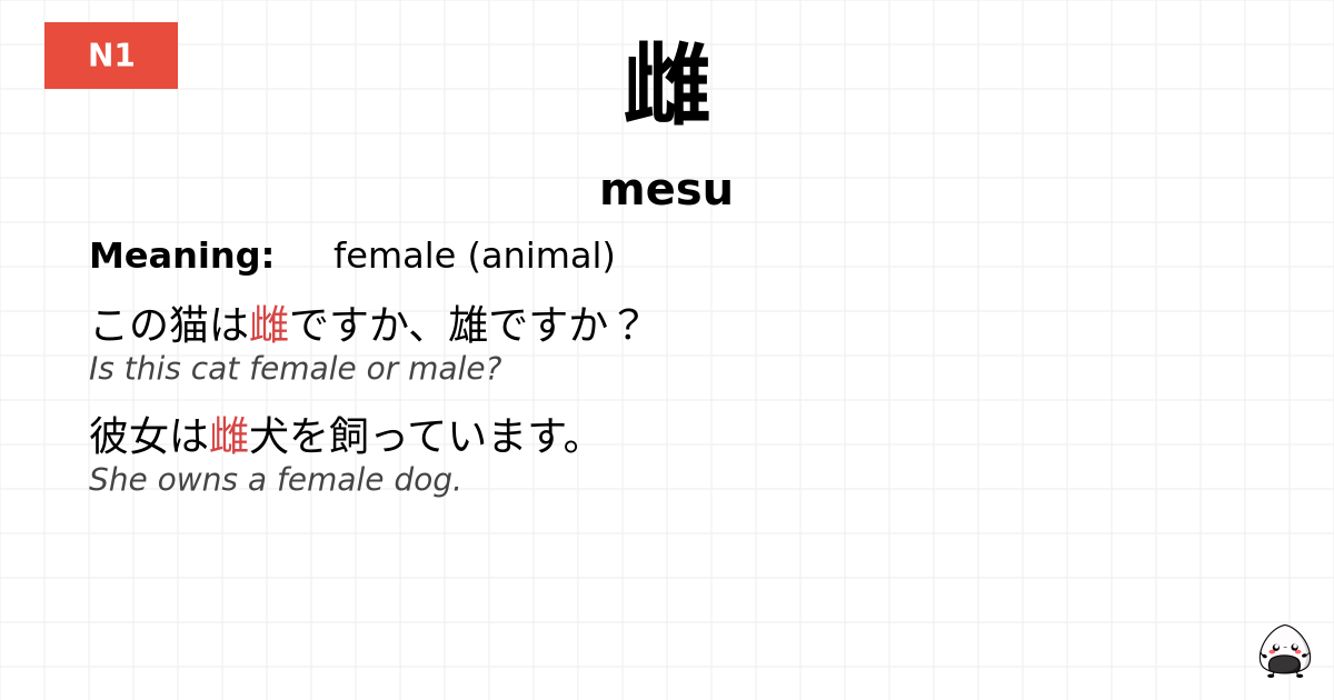 雌 flashcard