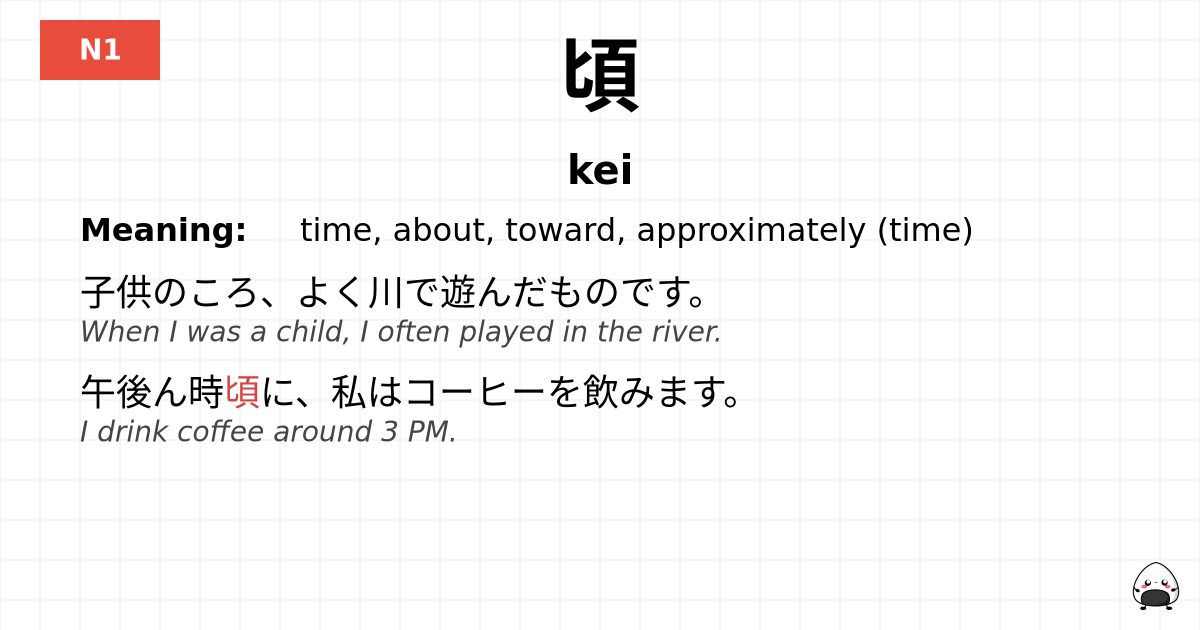 頃 flashcard