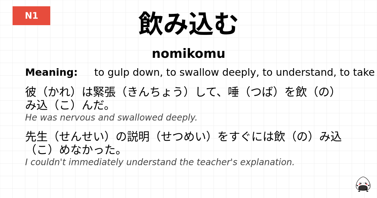 飲み込む flashcard