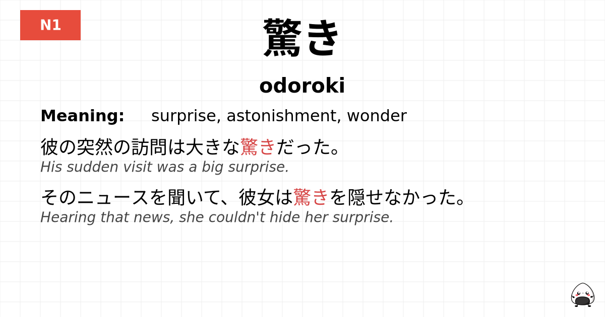 驚き flashcard