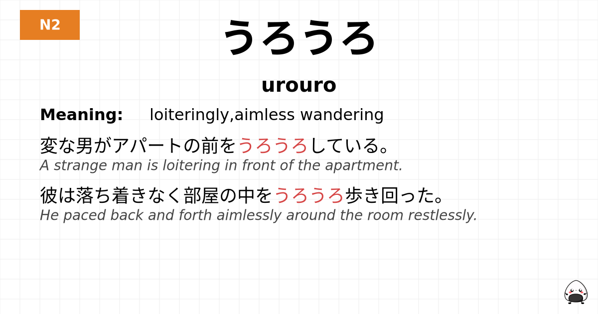 うろうろ flashcard