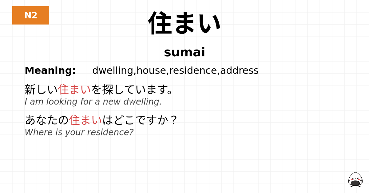 住まい flashcard