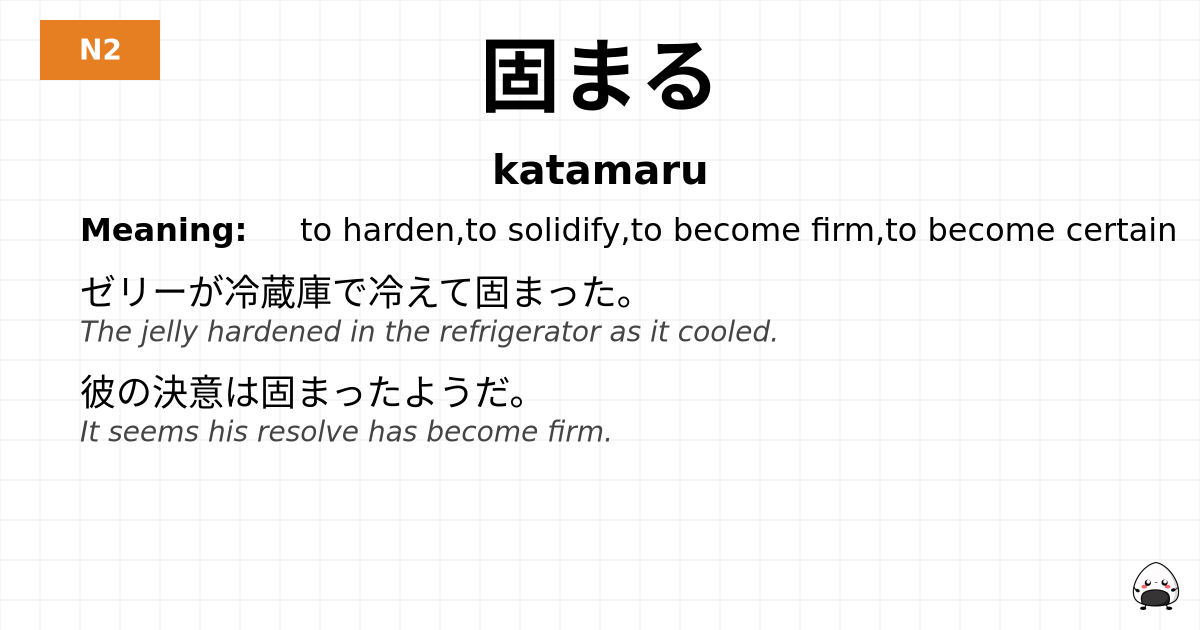 固まる flashcard