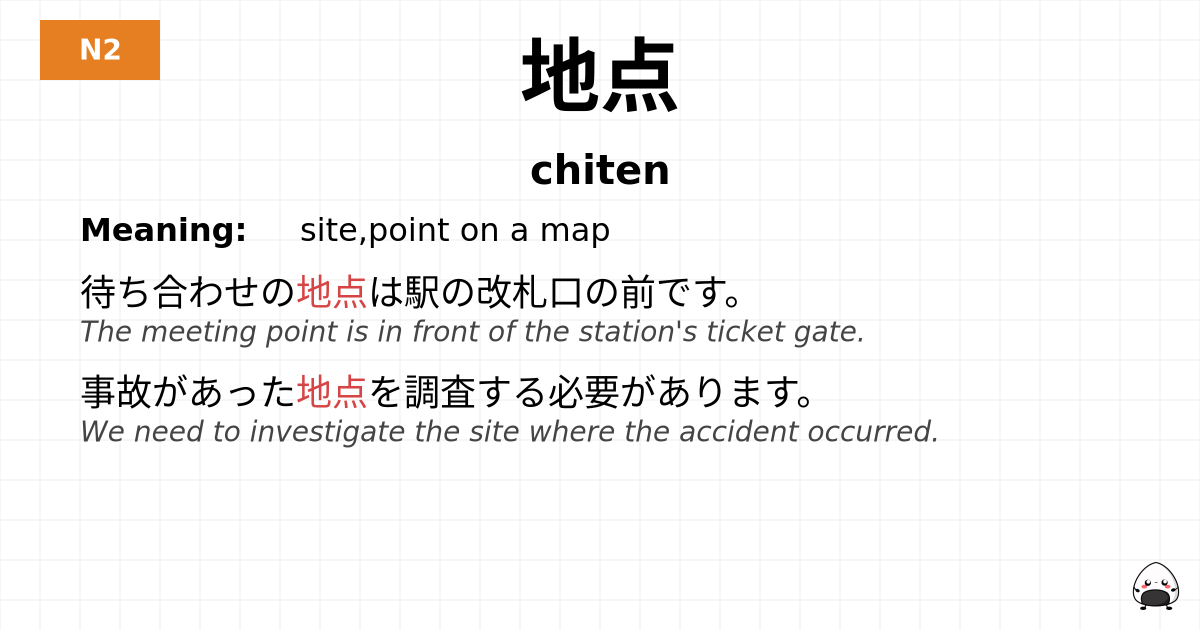 地点 flashcard