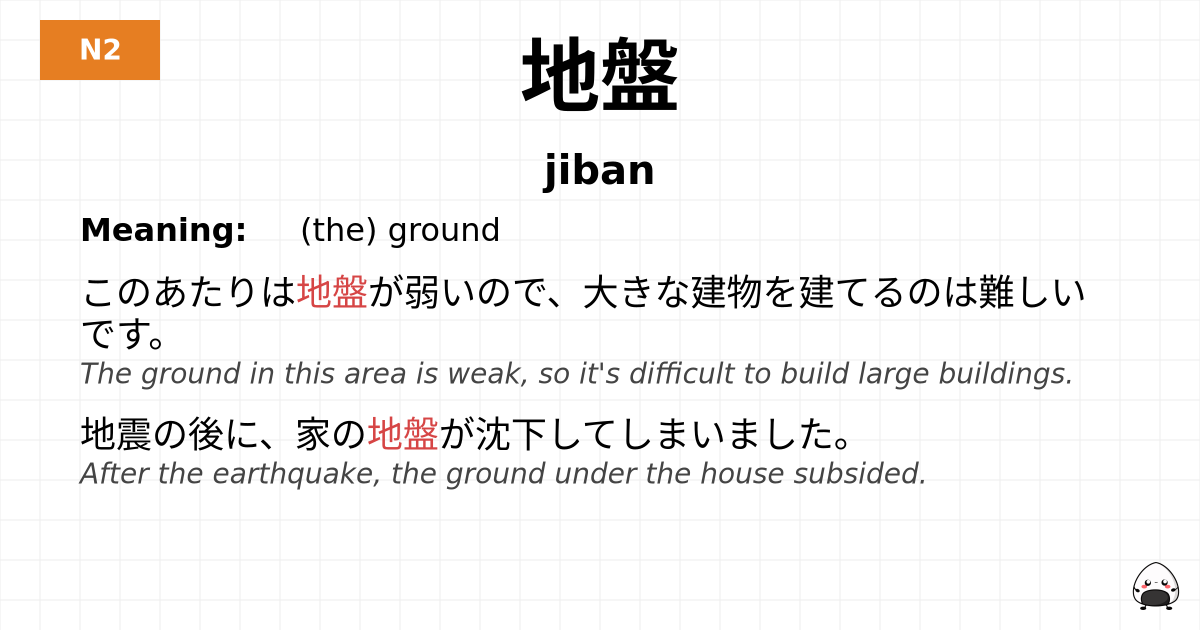 地盤 flashcard