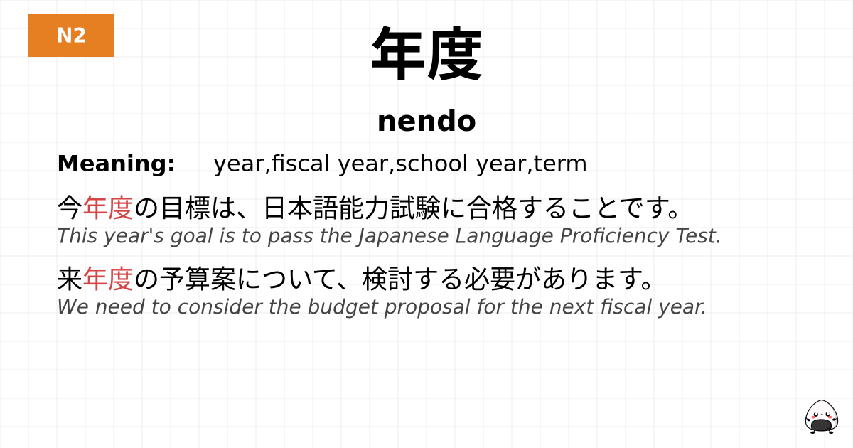 年度 flashcard