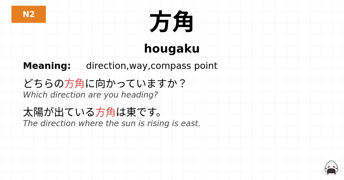 方角 flashcard