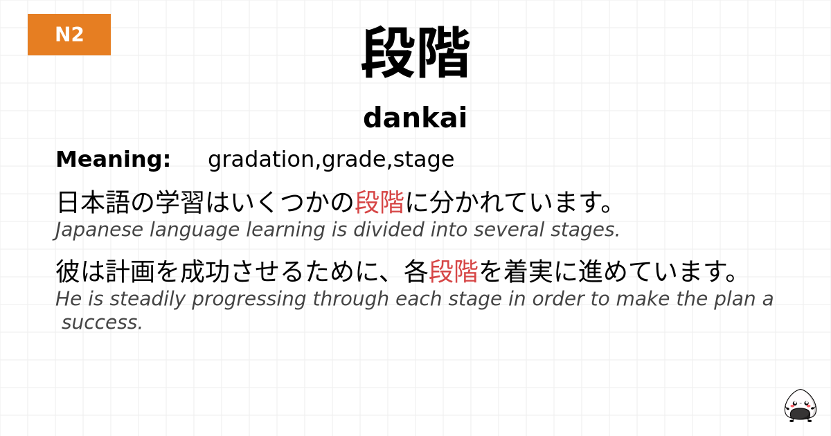 段階 flashcard