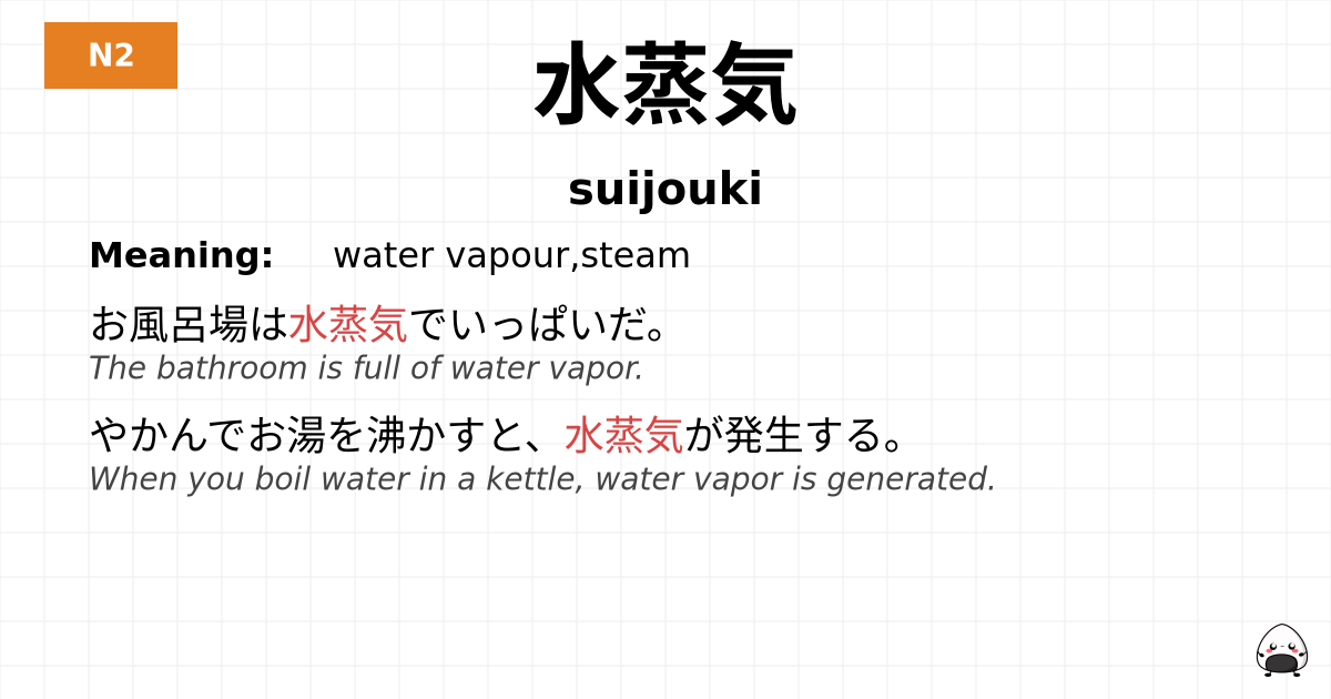 水蒸気 flashcard