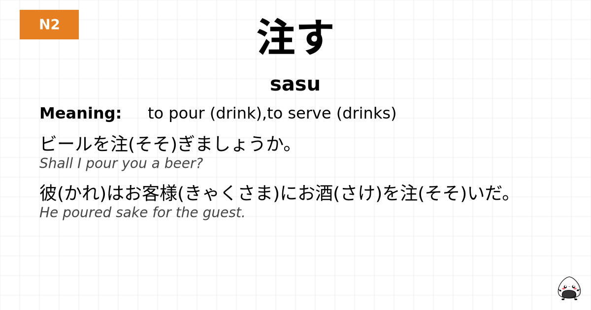 注す flashcard