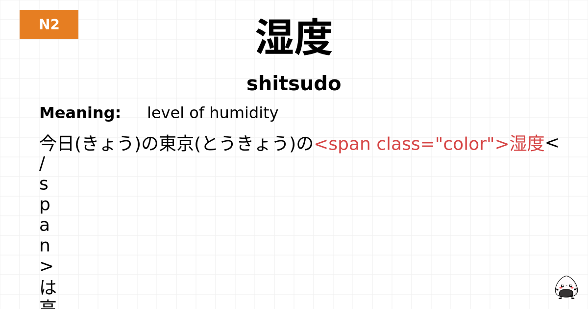 湿度 flashcard