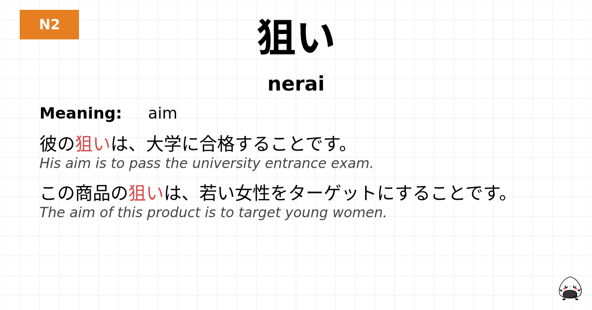 狙い flashcard