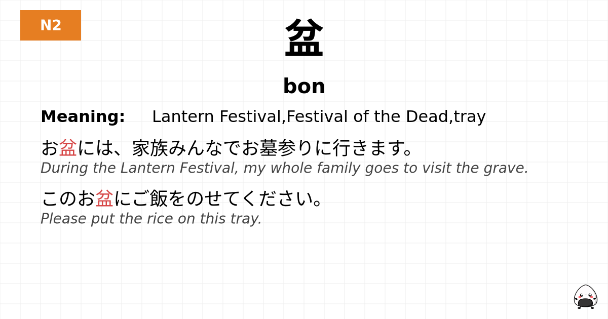盆 flashcard
