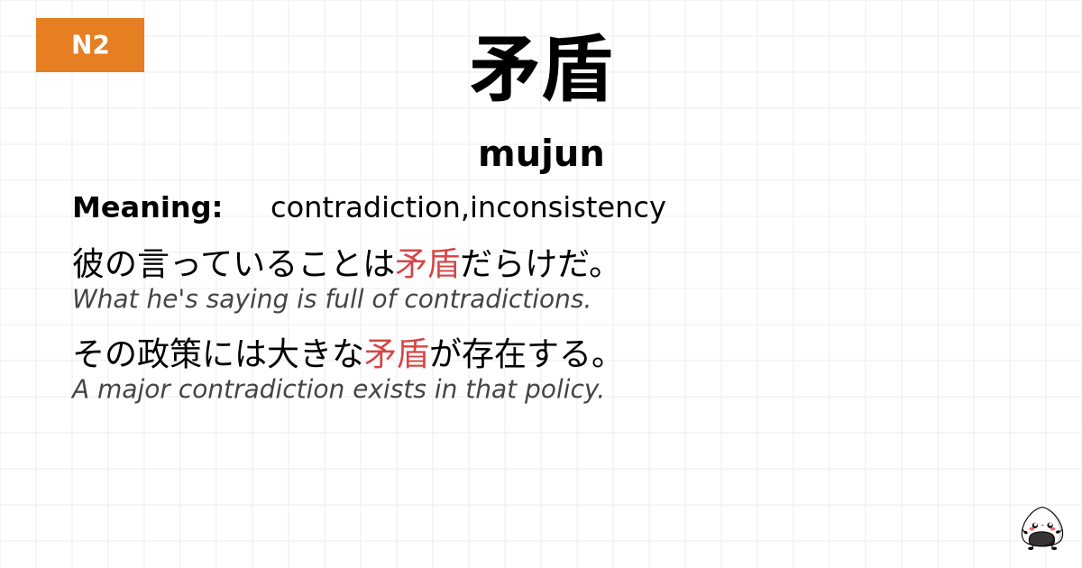 矛盾 flashcard
