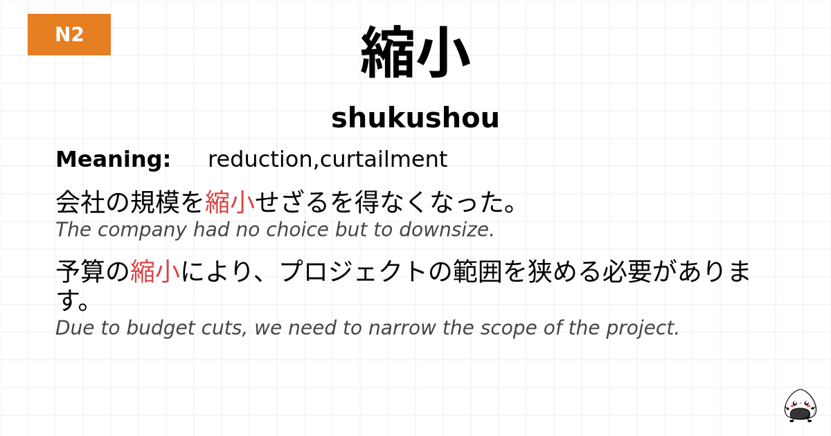 縮小 flashcard