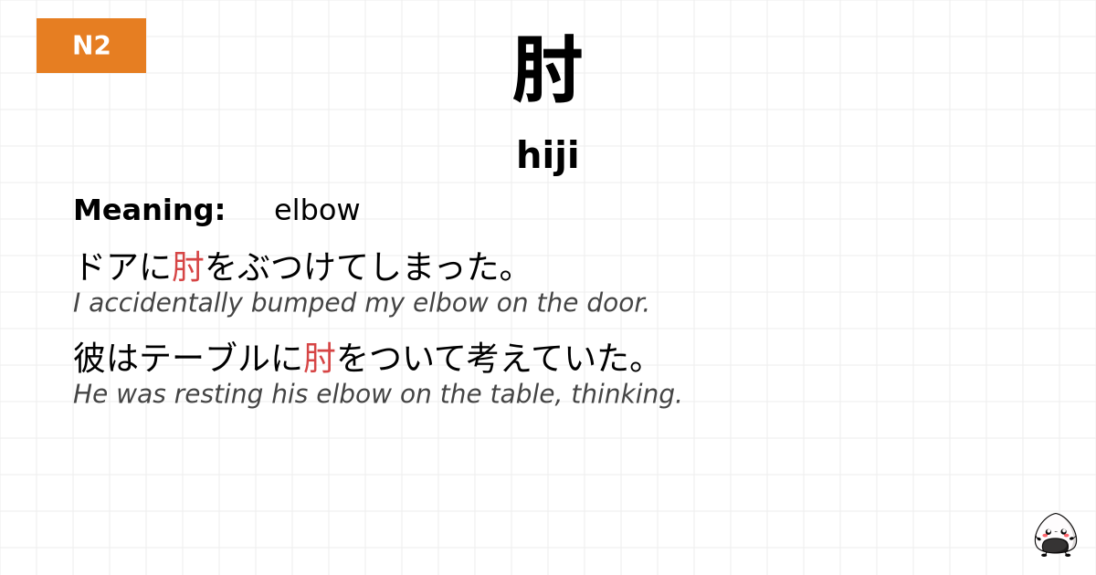 肘 flashcard