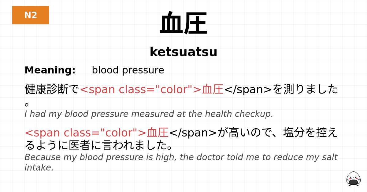 血圧 flashcard