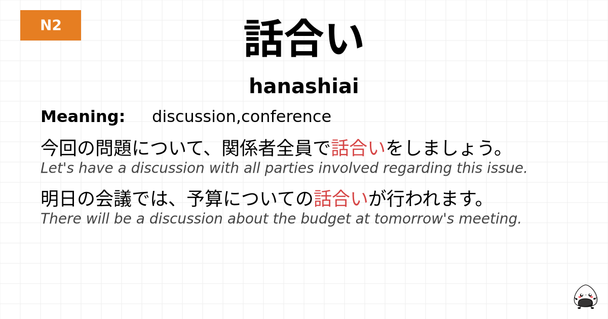 話合い flashcard