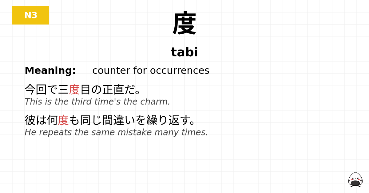 JLPT JLPT-N3 Vocab: たび - jlpt.amgidex.com