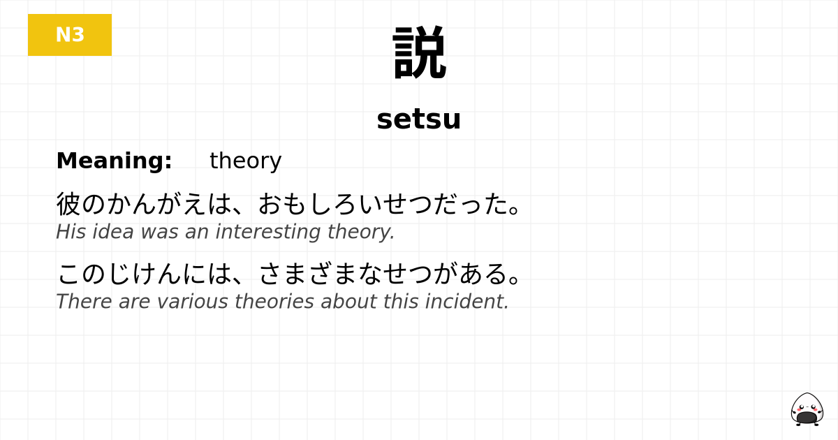 JLPT JLPT-N3 Vocab: せつ - jlpt.amgidex.com