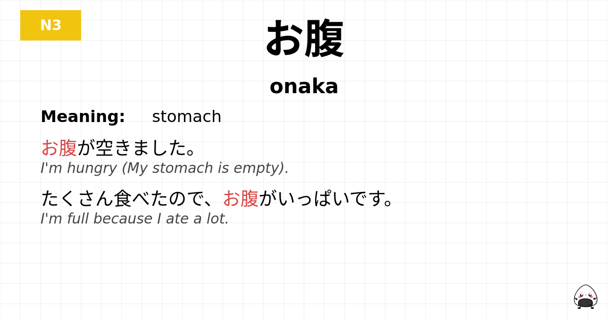 お腹 flashcard