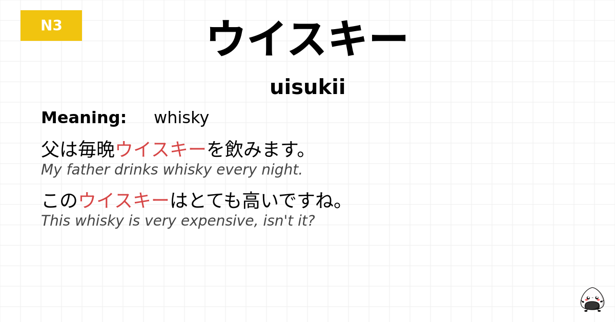 ウイスキー flashcard