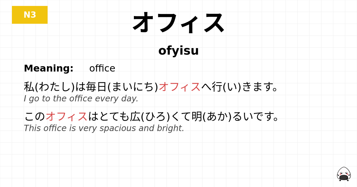 オフィス flashcard