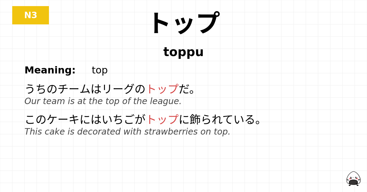 トップ flashcard