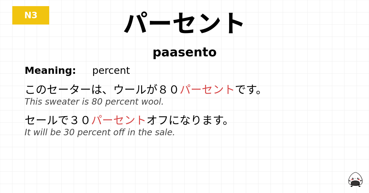 パーセント flashcard