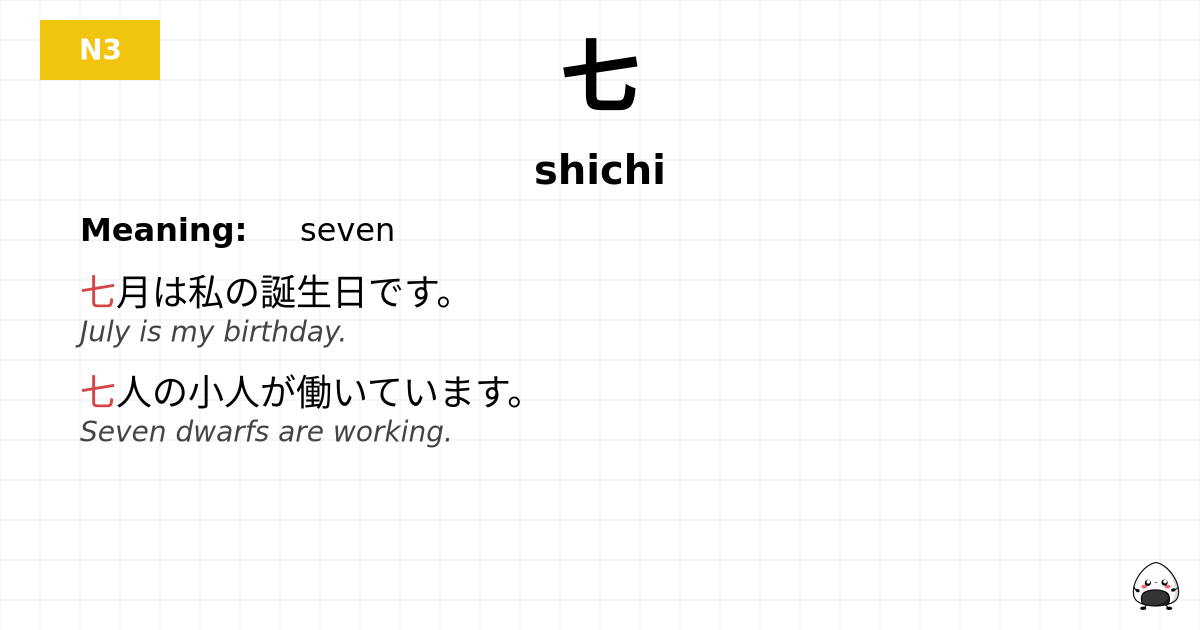 七 flashcard