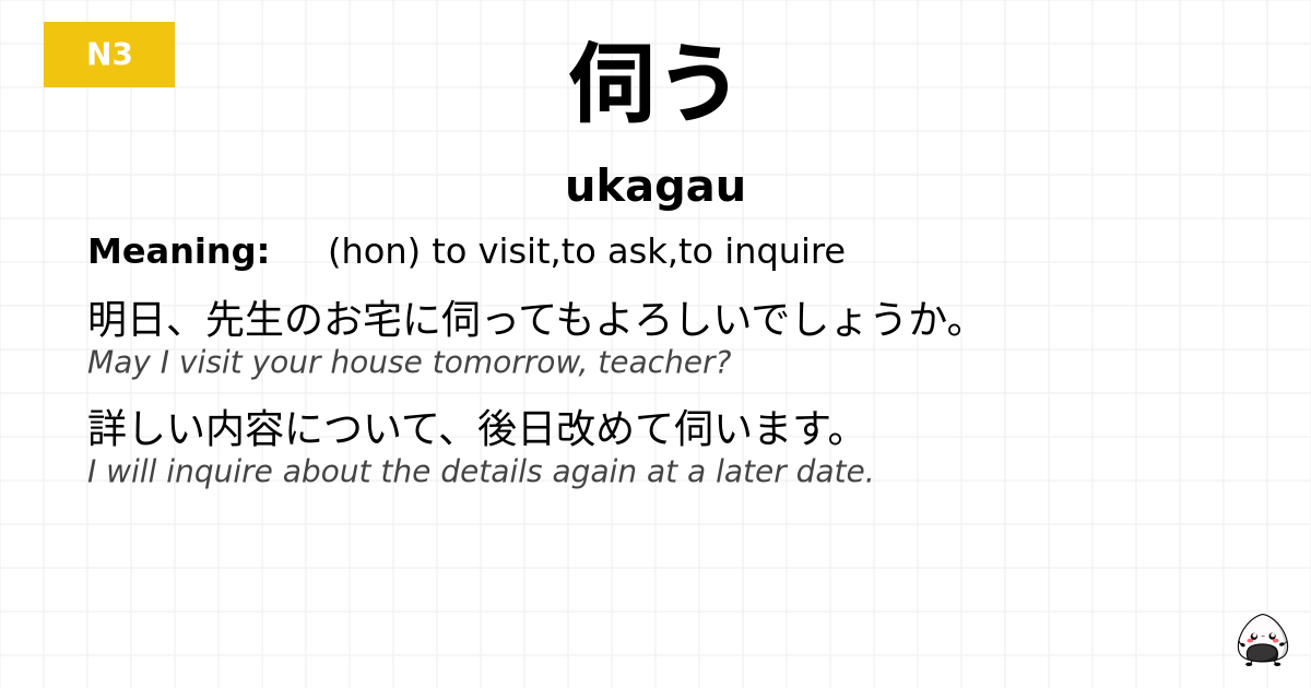 伺う flashcard