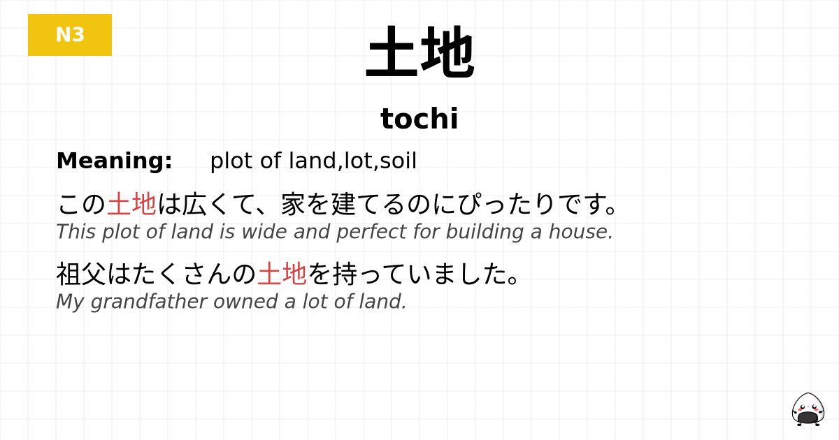土地 flashcard