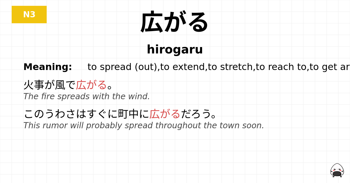 広がる flashcard