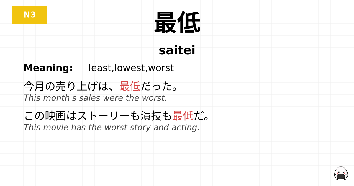 最低 flashcard
