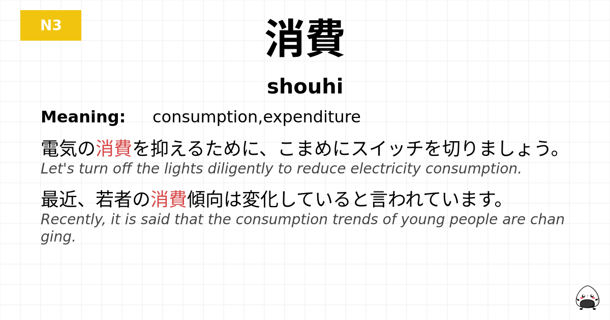 消費 flashcard