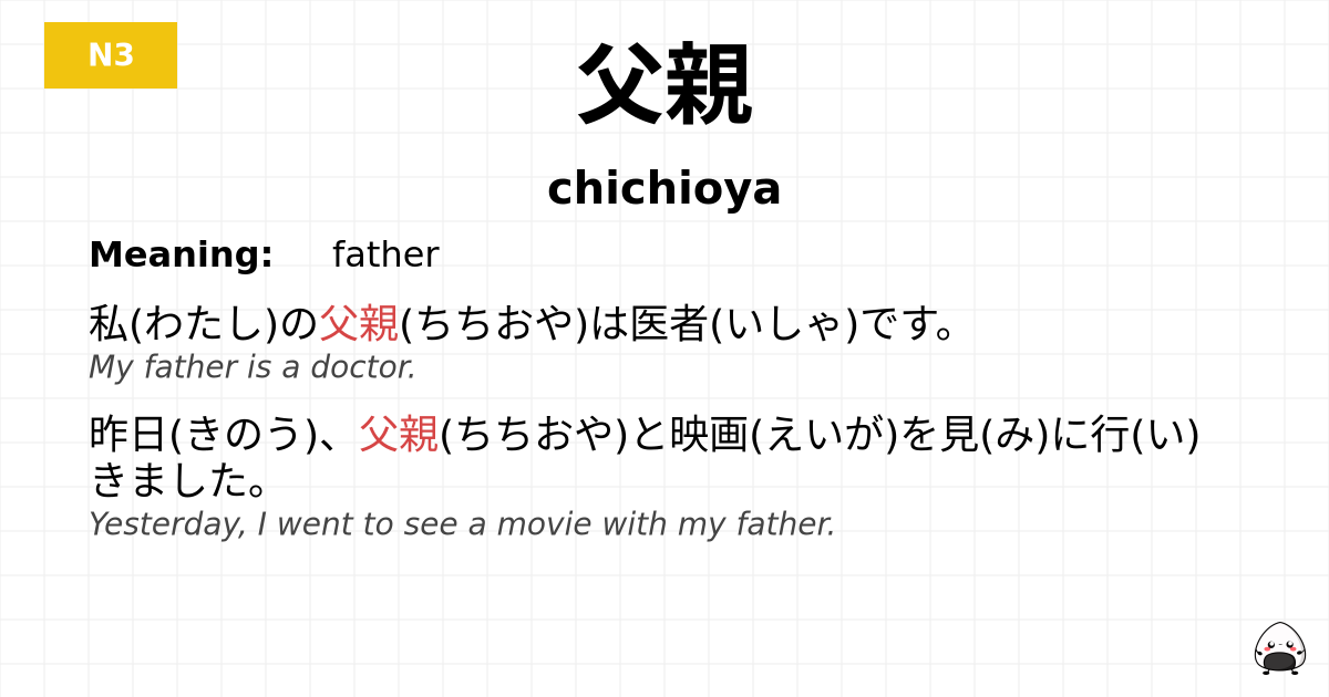 父親 flashcard