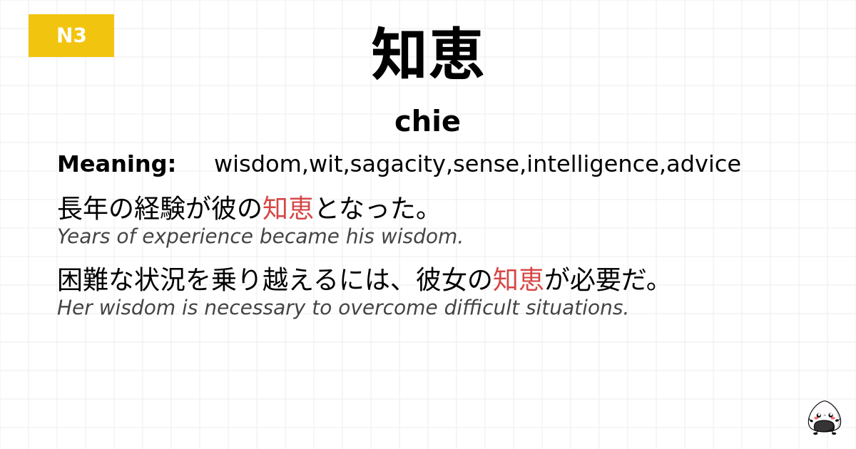 知恵 flashcard