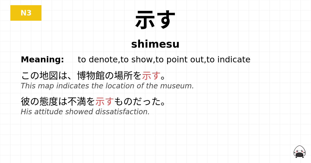示す flashcard