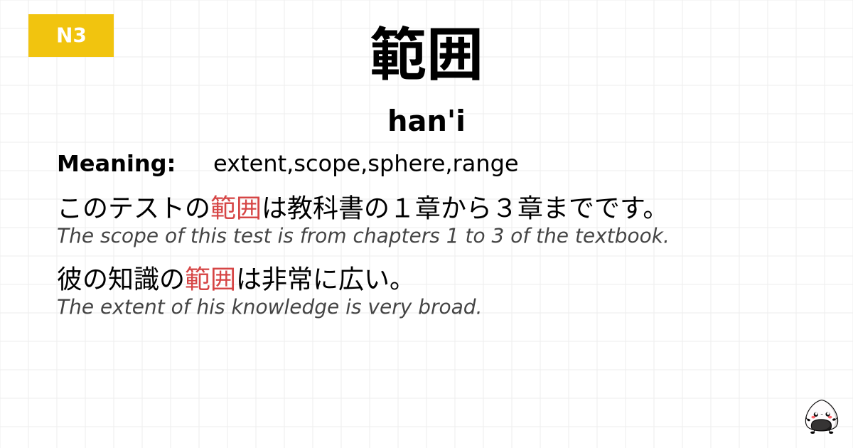 範囲 flashcard