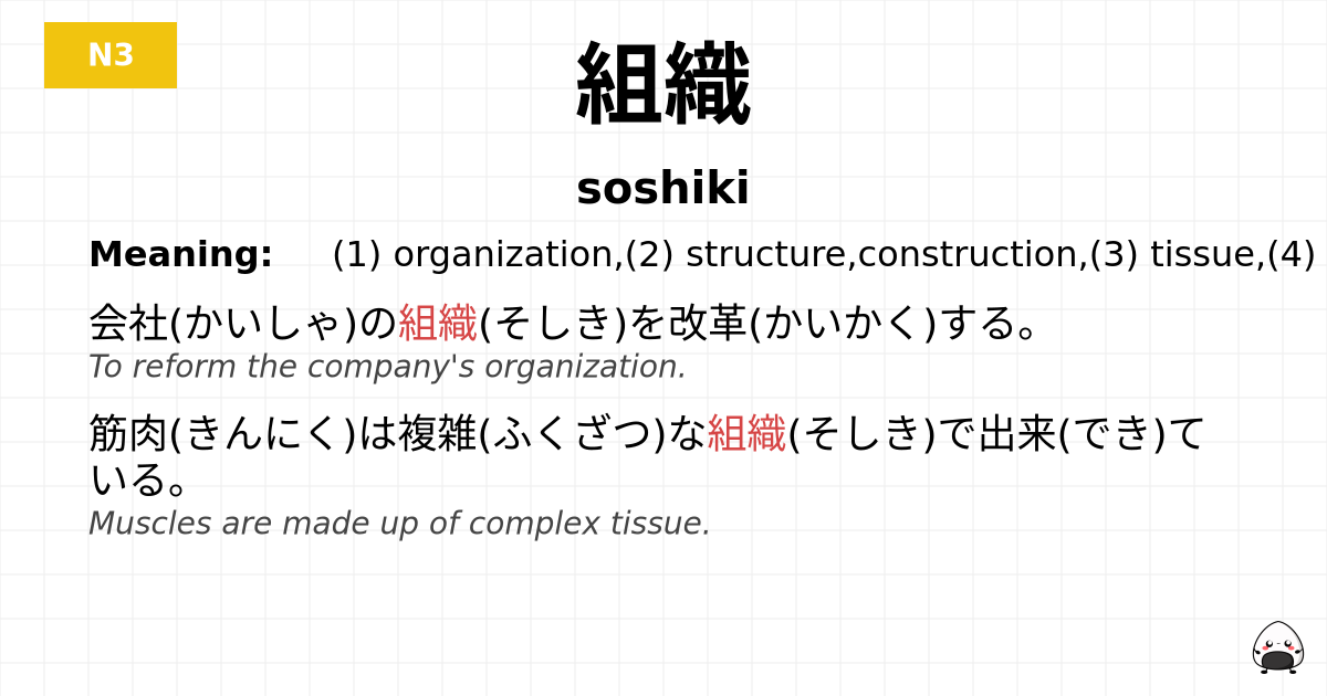 組織 flashcard