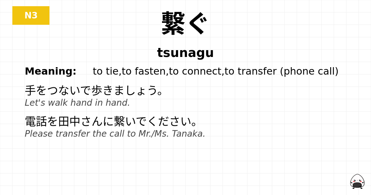 繋ぐ flashcard