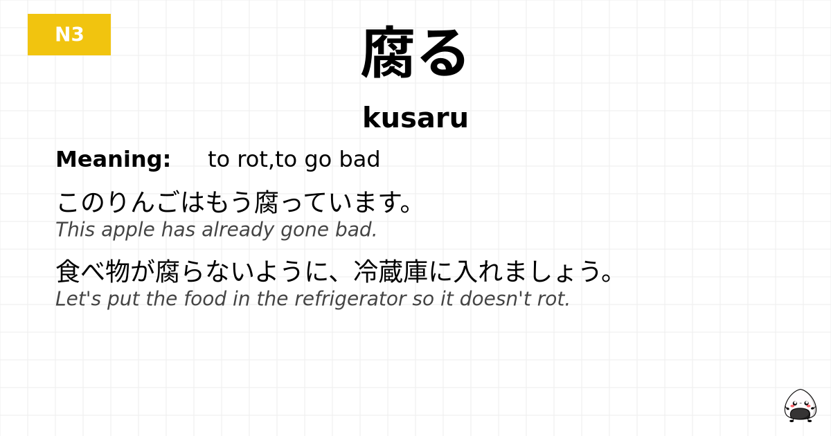腐る flashcard