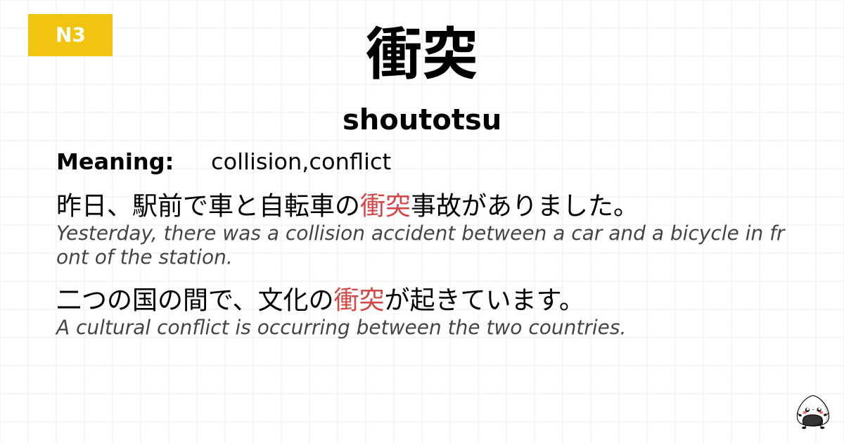 衝突 flashcard