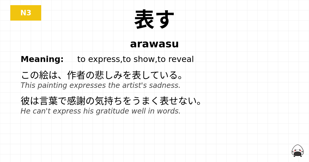 表す flashcard