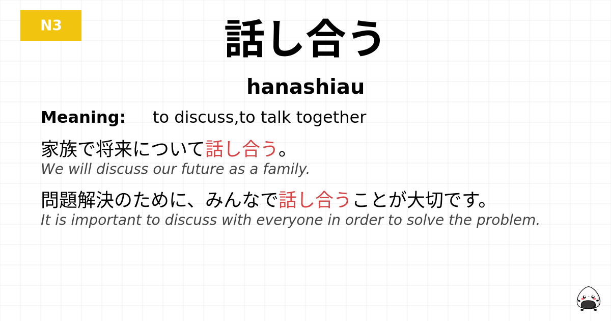 話し合う flashcard
