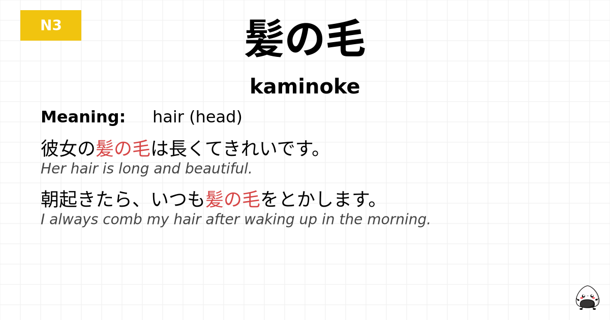髪の毛 flashcard