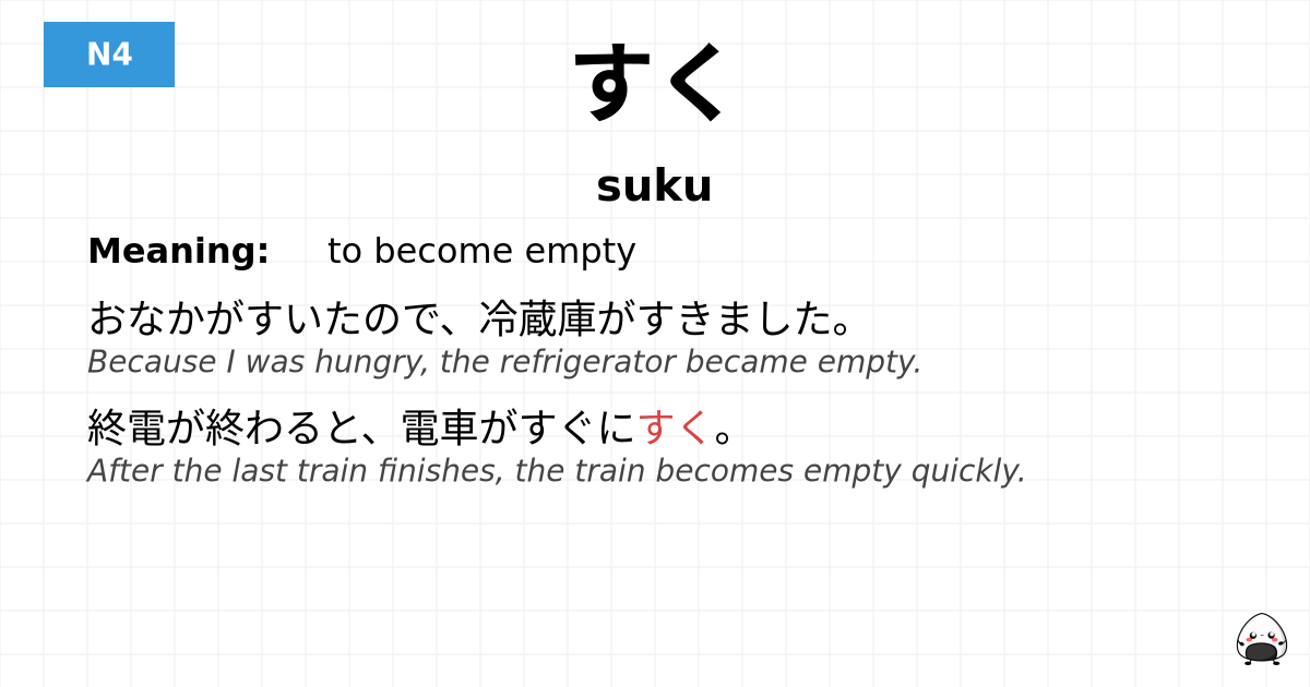 すく flashcard