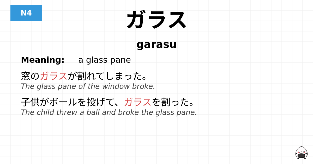 ガラス flashcard