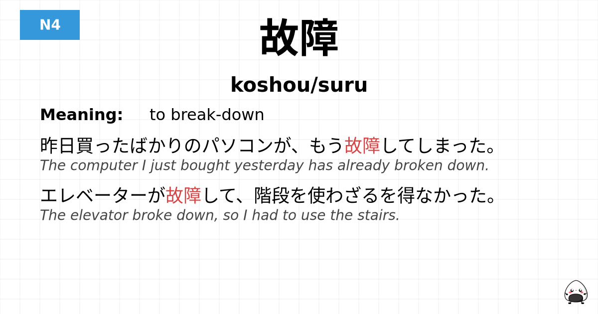 故障 flashcard